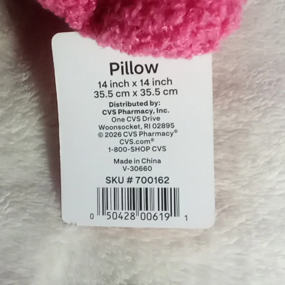 PINK JOYWARD DOGGIE 14 X 14 HEART PILLOW BRAND NEW WITH TAGS! ADORB!